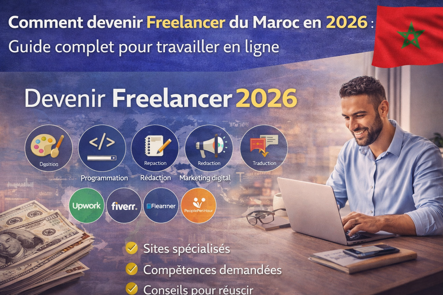 كيف تصبح Freelancer من المغرب 2026: الدليل الكامل للعمل الحر عبر الإنترنت