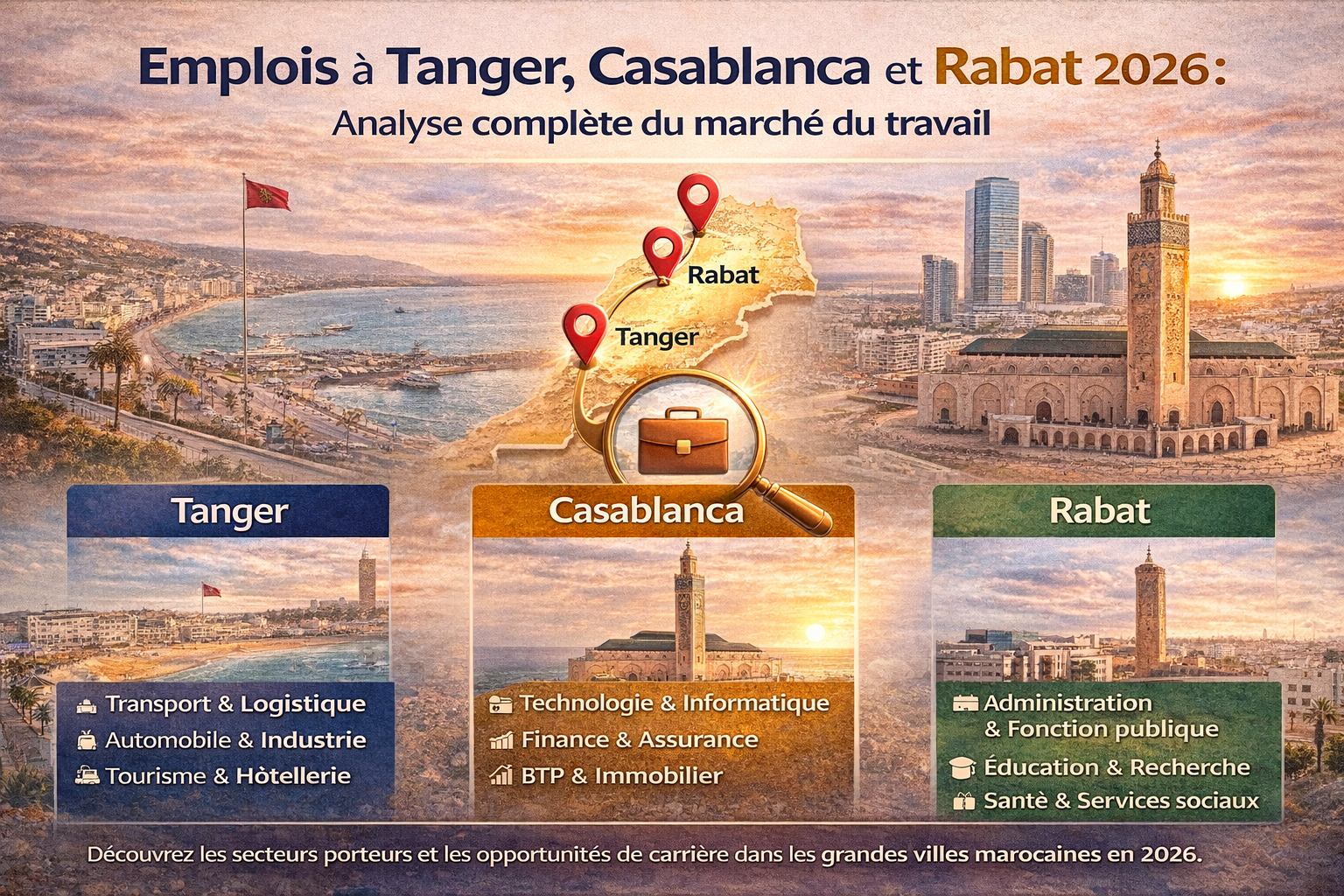 وظائف في طنجة والدار البيضاء والرباط 2026: تحليل شامل لسوق العمل وأفضل فرص التوظيف