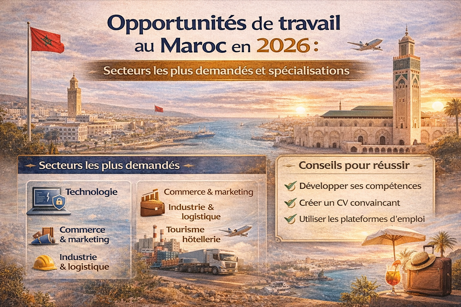 فرص العمل في المغرب 2026: القطاعات الأكثر طلباً والتخصصات المطلوبة