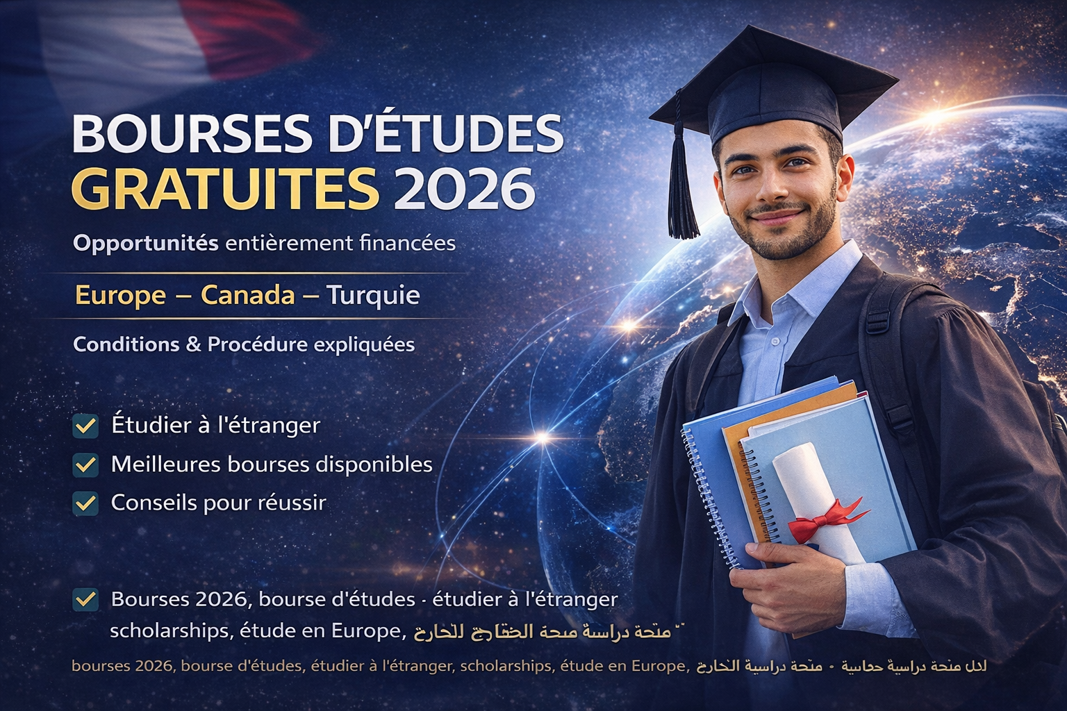 منح دراسية مجانية 2026: أفضل المنح الممولة بالكامل وشروط التقديم خطوة بخطوة