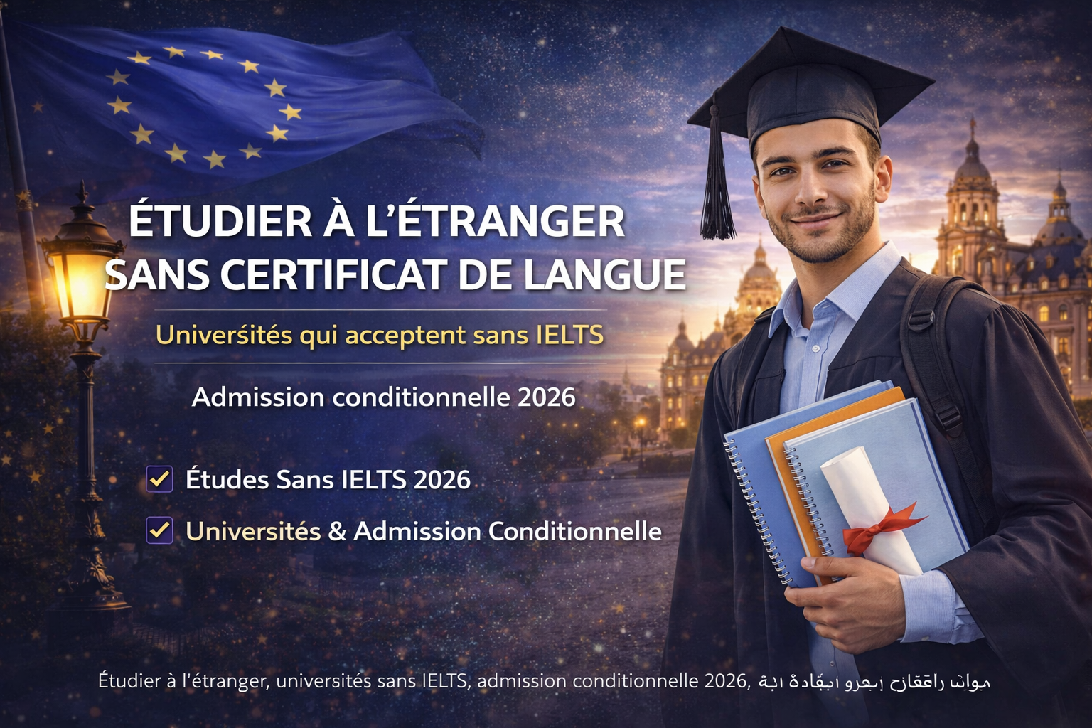 الدراسة بدون شهادة لغة 2026: أفضل الدول والجامعات التي تقبل الطلاب بدون IELTS