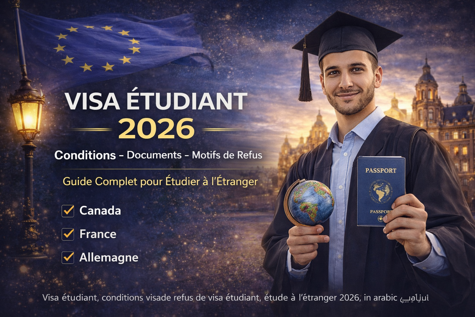 فيزا طالب 2026: الشروط الكاملة، الوثائق المطلوبة وأسباب الرفض بالتفصيل