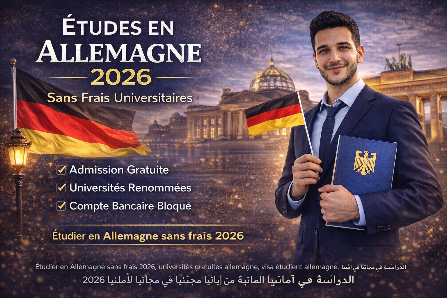 الدراسة في ألمانيا بدون رسوم 2026: الشروط، الوثائق وطريقة التسجيل بالتفصيل