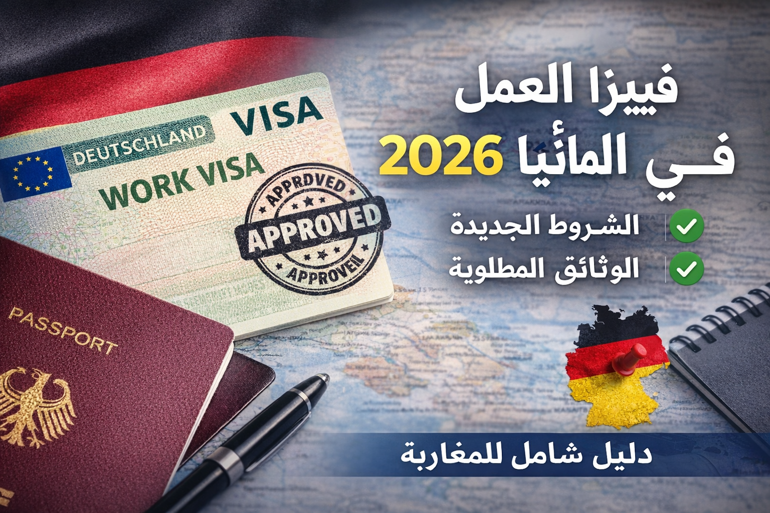 فيزا العمل في ألمانيا 2026: الشروط والوثائق المطلوبة للمغاربة